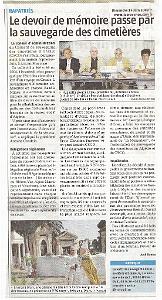 DEVOIR DE MEMOIRE SUR NOS CIMETIERES JUIN 2009
